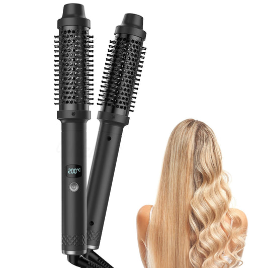 1.5 inch Heated Curling Brush Ceramic Hair Curler Styler Curling Comb Volumizing Brush Heated Curling Iron Thermal Brush