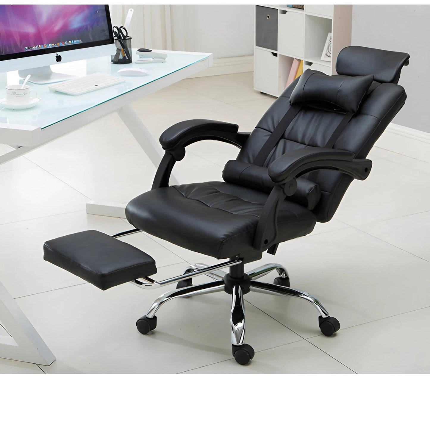 Home Office Chair Ergonomic Executive Office Chair PU Leather Swivel Desk Chairs,Adjustable Height Reclining Chair.