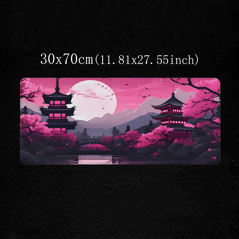 PINK JAPAN Mouse Pad 900x400 Pc Gamer Desk Mat Setup Gaming Accessories Desktops Anime Mousepad Keyboard Extended Xxl Mause Mats