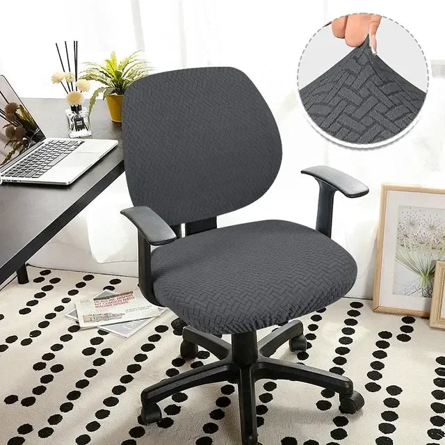 Luxurious Jacquard Stretch Slipcover for Office Chair - Elevate Your Workspace with Opulent, High-Quality Design. Experience Ult