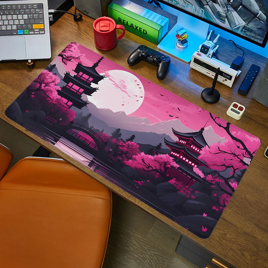 PINK JAPAN Mouse Pad 900x400 Pc Gamer Desk Mat Setup Gaming Accessories Desktops Anime Mousepad Keyboard Extended Xxl Mause Mats