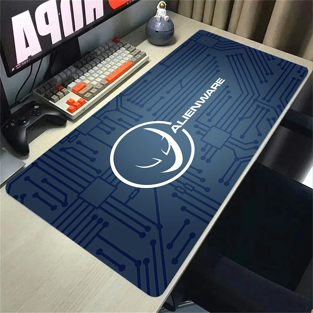 Anime Mouse Pad Alienware Gaming Setup Anti-slip Mousepad Natural Rubber PC Keyboard Deskmat almohadilla para Office Accessories