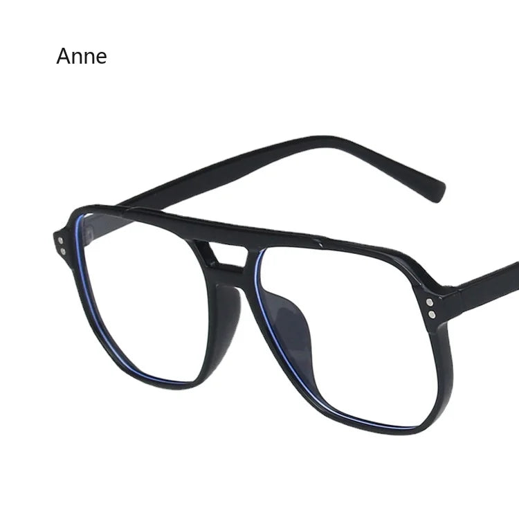 Square Double Briges Anti Blue Light Glasses Men Blue Light Blocking Glasses Women Eyeglasses Frame Optical Eyewear Computer