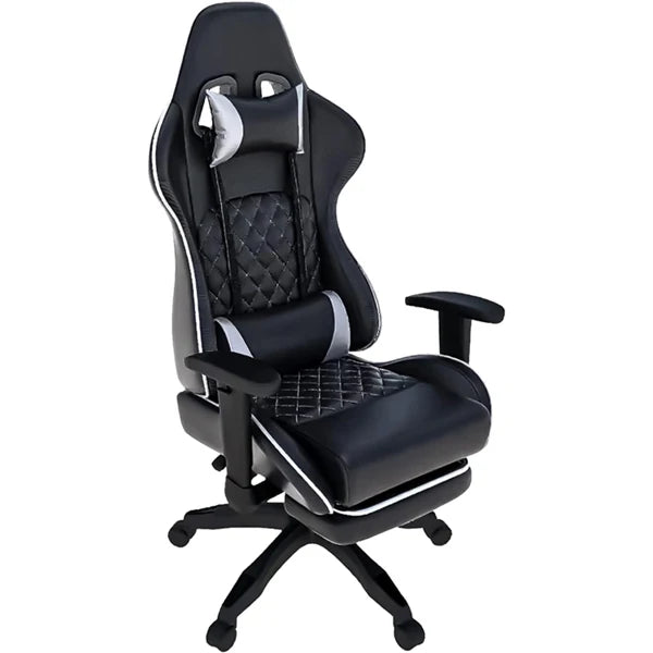 Gaming Chair Office Chair with Footrest Racing Ergonomic Chair Leather Reclining Video Game Chair Adjustable Armrest High Back G