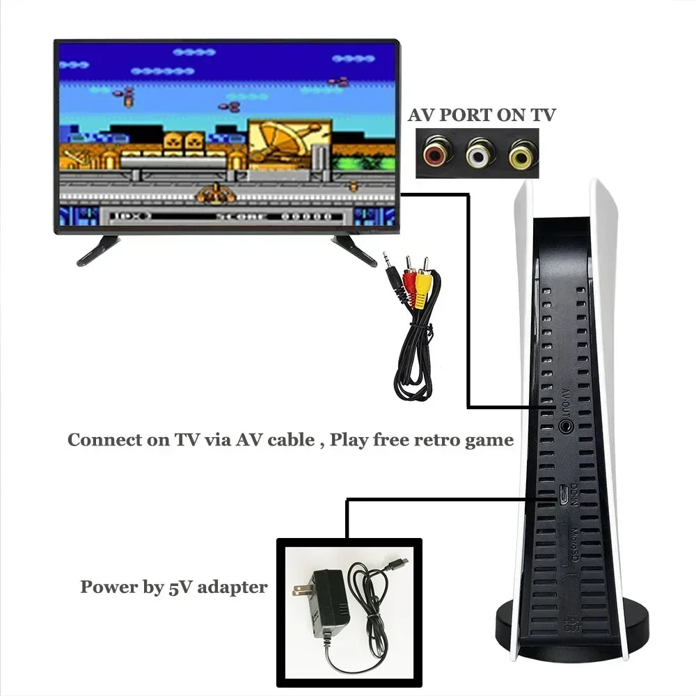 وحدة تحكم ألعاب الفيديو السلكية Game Station 5 USB مع 200 لعبة كلاسيكية 8 بت GS5 TV Consola مشغل ألعاب محمول قديم بمخرج AV