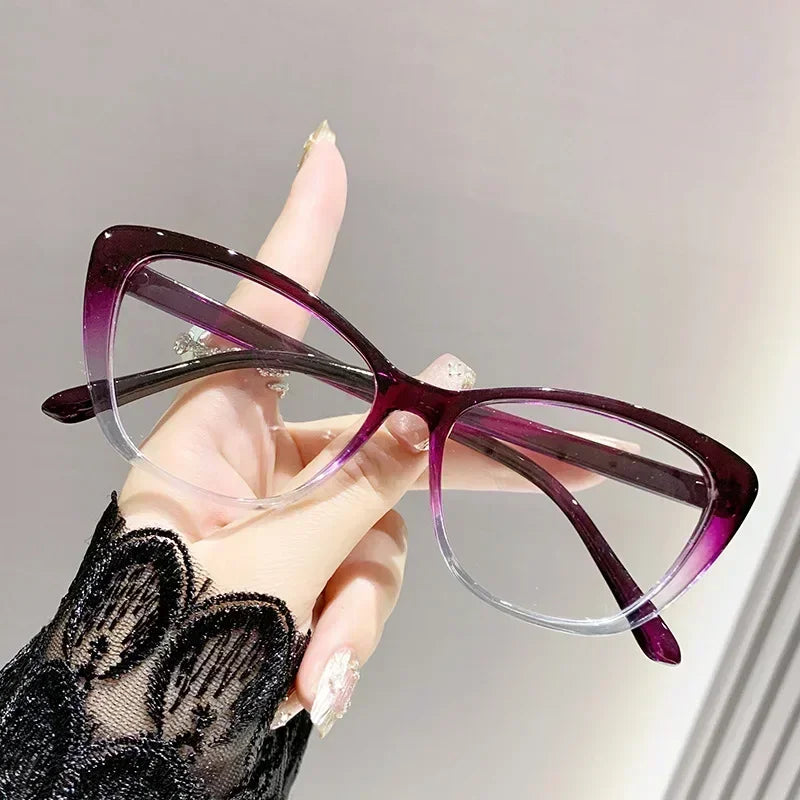 Cat eye presbyopia Glasses for Women Men Ultra-light far Sight Eyewear Fashion Prescription reading Eyeglasses Diopter 0 To +4.0