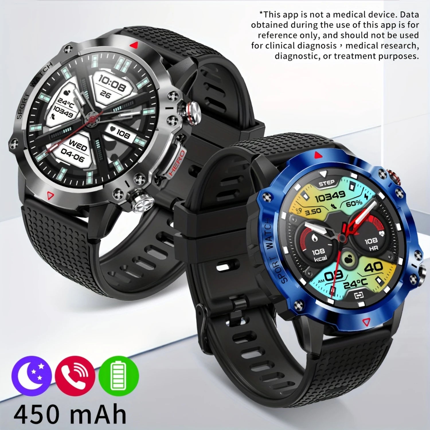 Smart Watch 1.39 Inches/wireless Waterproof/date Display/step Counting/calories/countdown/reminder Function/smart Alarm Clock/fi