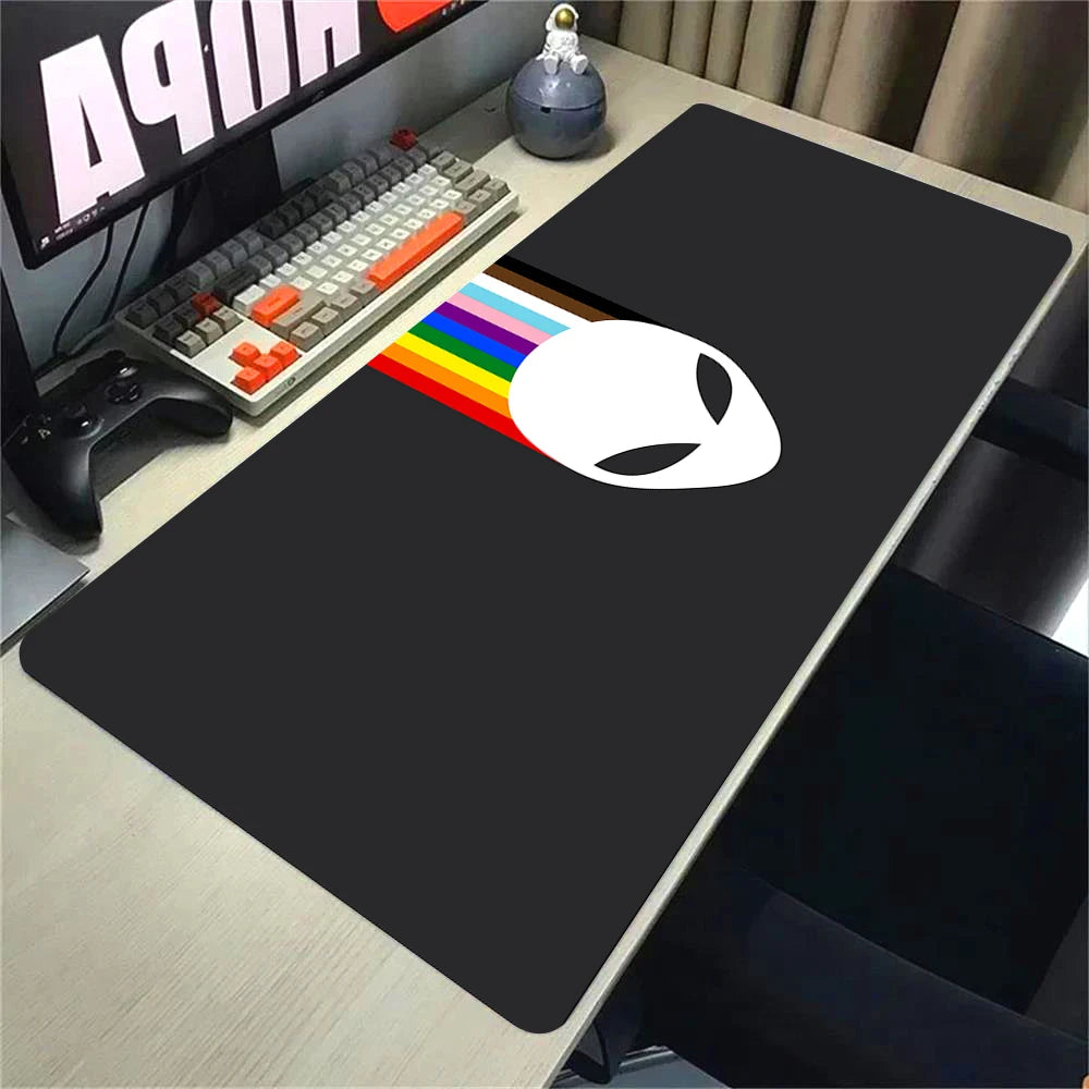 Anime Mouse Pad Alienware Gaming Setup Anti-slip Mousepad Natural Rubber PC Keyboard Deskmat almohadilla para Office Accessories