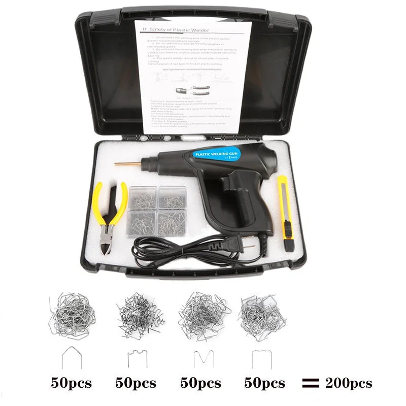 Hot Stapler 70W Plastic Welding Machine Plastic Welder Heat Gun Car Tools Kit Bumper Soldering Iron Repair Staples