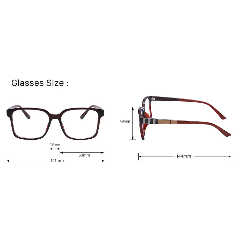 TR90 Retro Square Anti Blue Light Optical Glasses Frames for Men Women Fashion Prescription Office Computer Eyeglasses