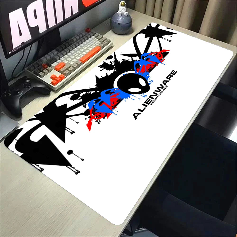 Anime Mouse Pad Alienware Gaming Setup Anti-slip Mousepad Natural Rubber PC Keyboard Deskmat almohadilla para Office Accessories