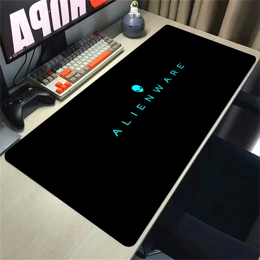 Anime Mouse Pad Alienware Gaming Setup Anti-slip Mousepad Natural Rubber PC Keyboard Deskmat almohadilla para Office Accessories