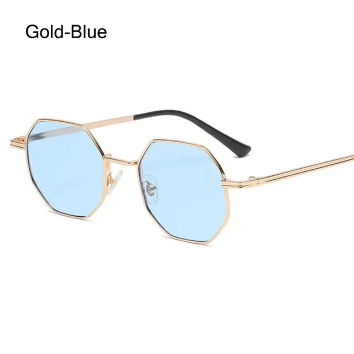 Retro Square Sunglasses  Men Women Fashion Small Frame Polygon Sun Glasses Vintage Metal UV Protection Sunglasses