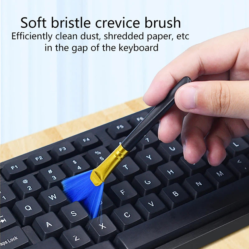 PC Laptop Keyboard Cleaning Tools Brush Kit 10 Pcs Small Tools Car Phone Dust Brushes Dust Cleaner Accessories Shaver Household