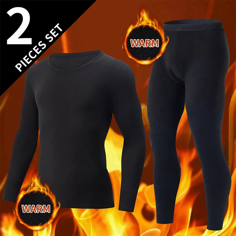 4-Piece /2-Piece Men's Long-sleeved Trousers In Autumn And Winter Thermal Underwear Casual Joker Sports Fitness Solid Color Suit