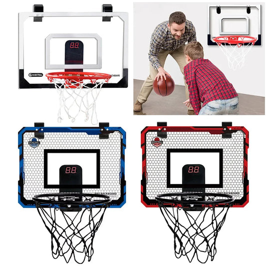 Mini Basketball Hoop Outdoor Indoor Ball Sport Backboard With Electronic Scoreboard Kids Funny Game Fitness Excersise Accessory