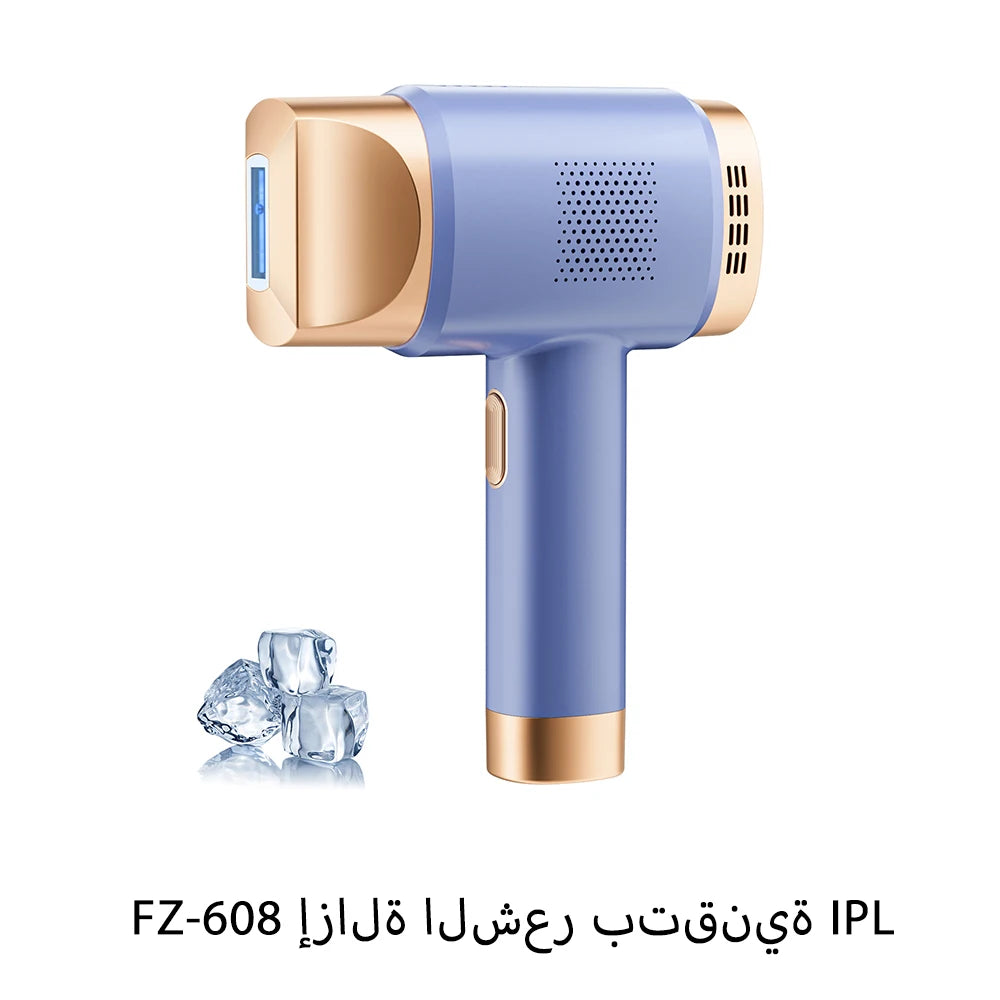 جهاز إزالة الشعر LUBEX FZ-608 IPL Sapphire Ice-Cooling لتجديد البشرة وإزالة الشعر وإزالة حب الشباب ووضع 3 في 1 لجهاز MLAY T14