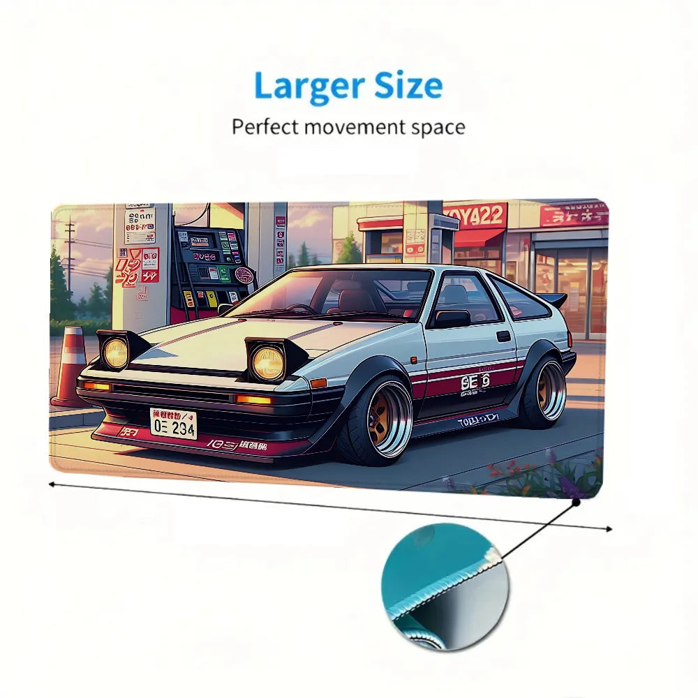 Japanese A-Automobile Mousepad Gamer Desk Mat Gaming Mats Xxl Mouse Pad Anime Pc Setup Accessories Keyboard Extended Offices