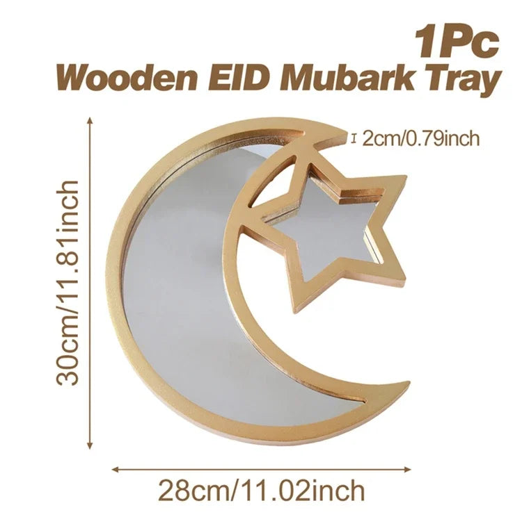 Ramadan Decoration Candy Snacks Tray EID Mubarak Decoration 2025 For Home Ramadan Kareem Islamic Muslim Party Eid Al Adha Gifts