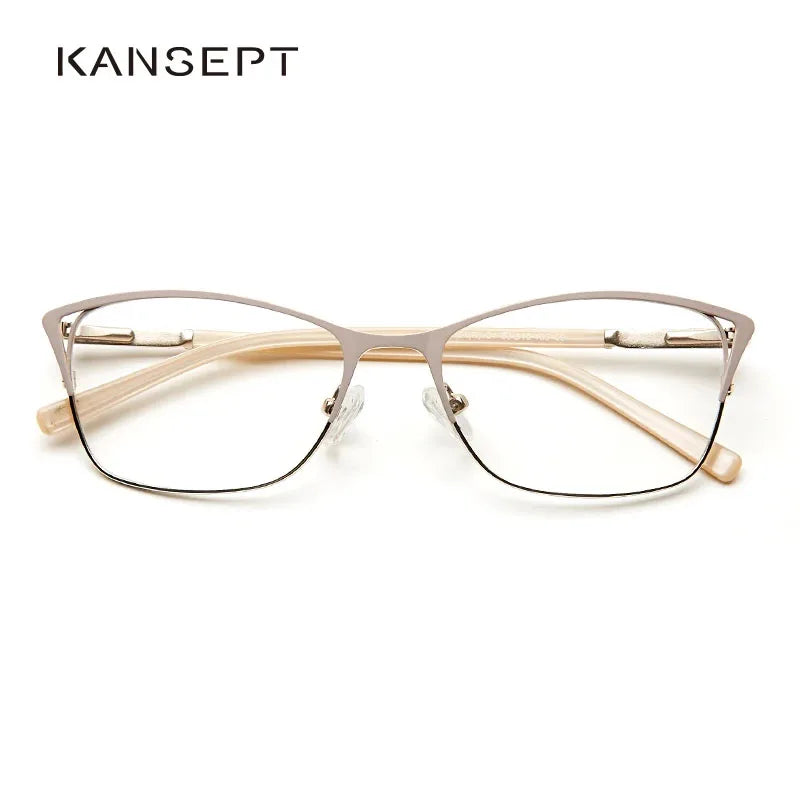 Metal Frame Classic Square Cat Eye reading Glasse Women Prescription Myopia Woman Glasses Clear Optical Frames Anti Blue 7554C3