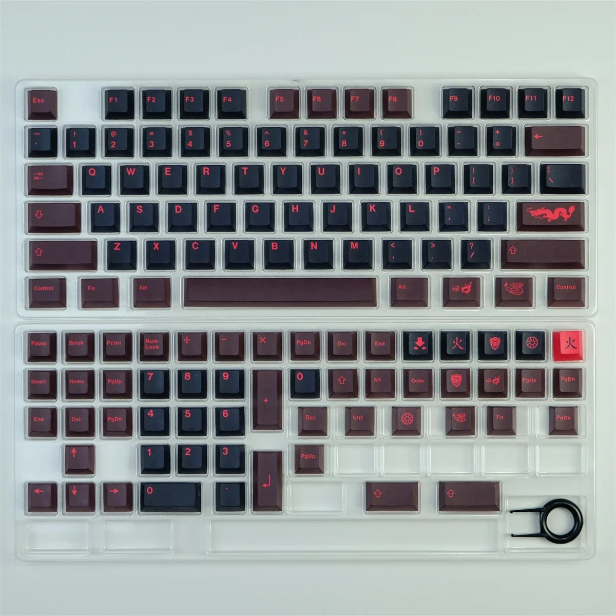 Red Dragon Keycap PBT Original Height, Sublimation, Mechanical Keyboard Suitable, Customized