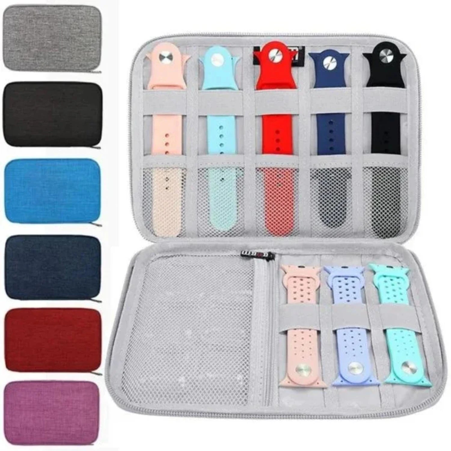 Organizer Smart Multifunction Portable Watch Band Box Strap Travel Pouch - Keep your Watches Safe and Secure on the Go! Coins