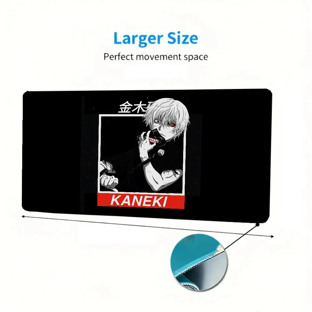 Tokyo Ghoul K-Kaneki Ken Gamer Keyboard Xxl Mouse Pad Anime Gaming Accessories Desk Mat Pc Setup Accessories Mousepad Extended