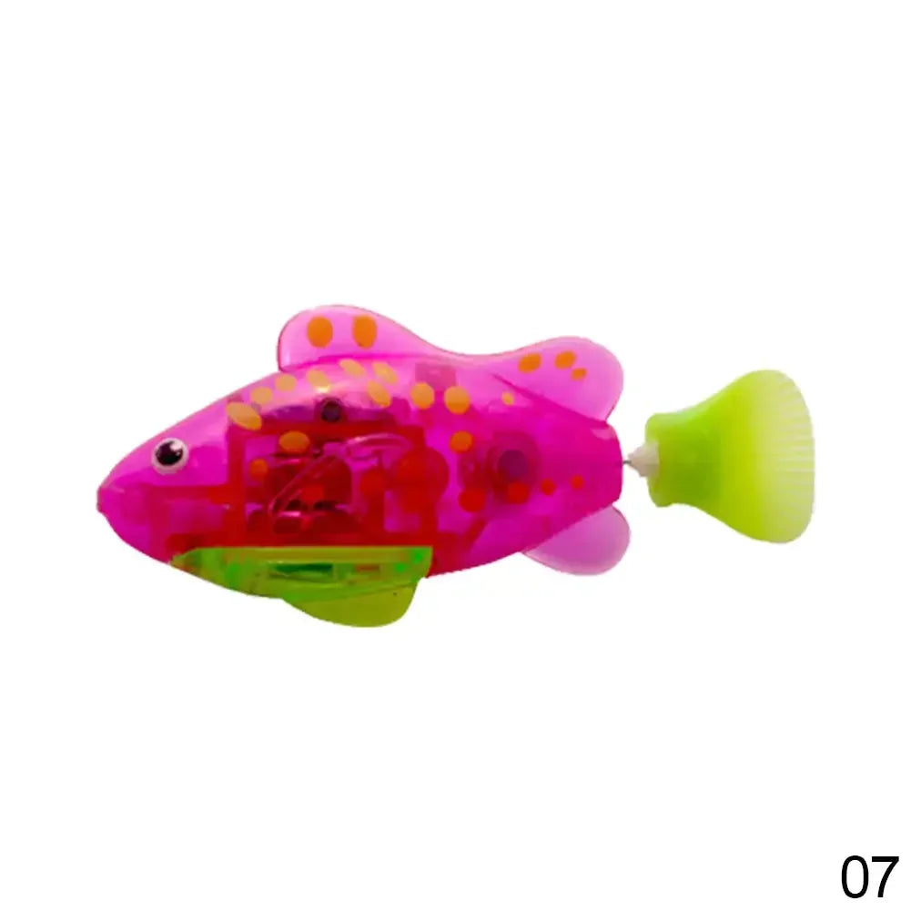 Cat Interactive Electric Fish Toy Water Cat Toy for Indoor Play Swimming Robot Fish Toy for Cat and Dog with LED Light Pet Toys