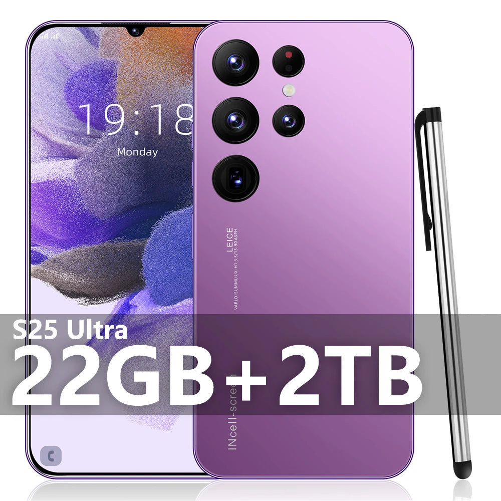 Hot New S25 Ultra Smart phone 7.3 inch Full Screen 4G/5G Cell Phone 22TB+2TB 7800mAh Mobile Phones Global Version Celulares