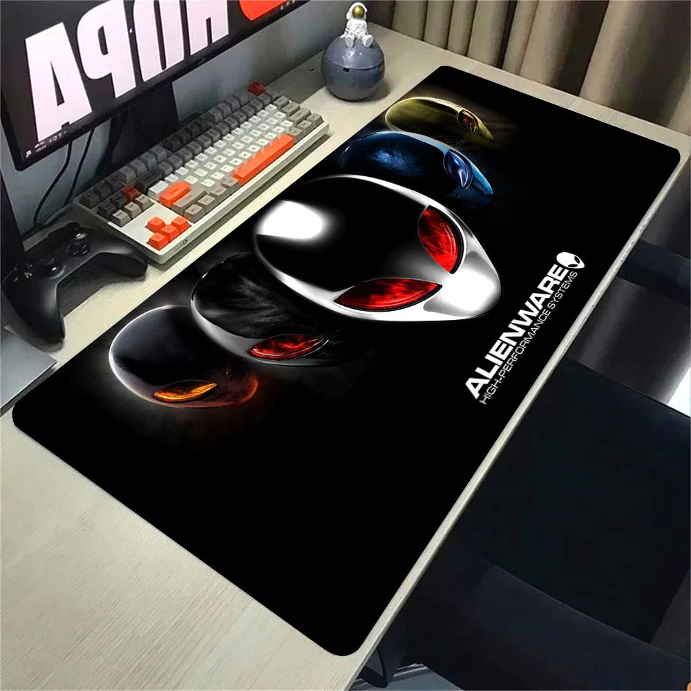 Anime Mouse Pad Alienware Gaming Setup Anti-slip Mousepad Natural Rubber PC Keyboard Deskmat almohadilla para Office Accessories