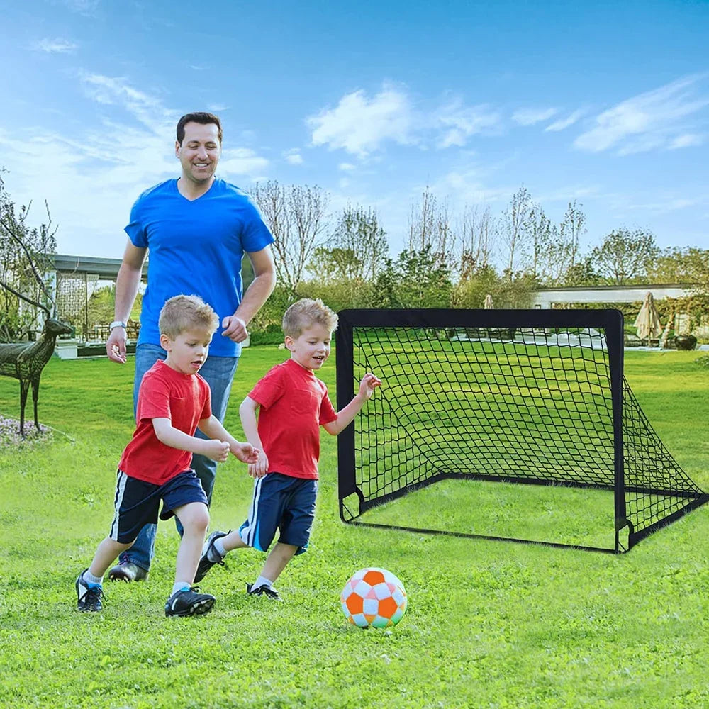 Soccer Goals for Backyard Set 2pcs Portable Training Football Net Indoor and Outdoor Children’s Football Match Door Frame Goal