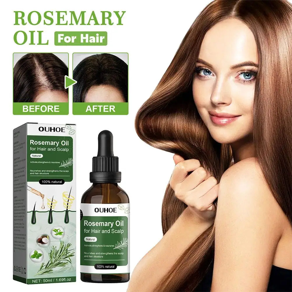 Rosemary Mint Scalp Hair Strengthening Oil Biotin Essential Oils Nourishing Treatment Split Ends Dry All Types 50ml/59ml