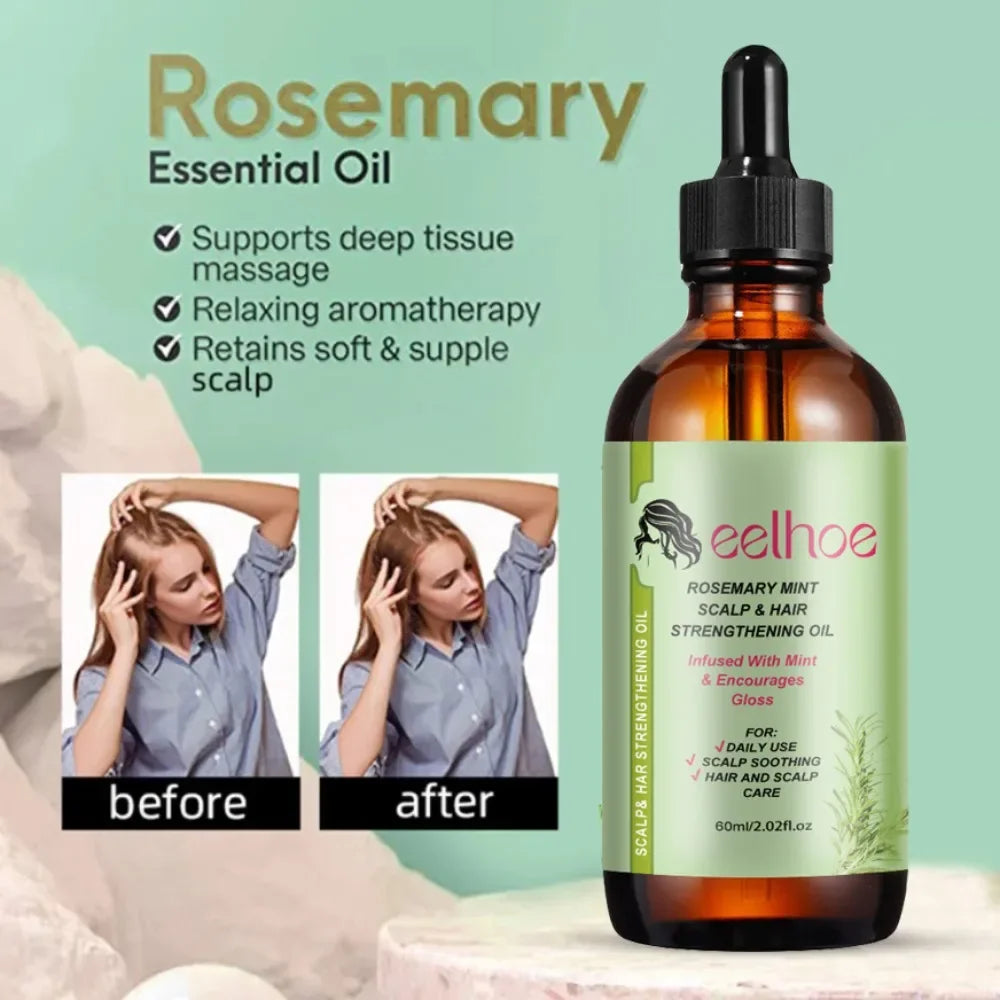 Hair Growth Essential Oil Rosemary Mint Hair Strengthening Oil Nourishing Treatment for Ends and Dry Organics Hair