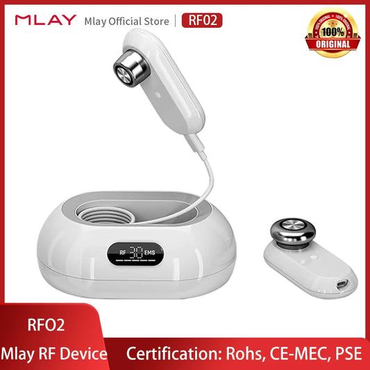 MLAY RF02 RF Radio Frequency Machine with RF+EMS Mode Double Beauty Effect Anti Aging Device has Body and Face Lifting Machine