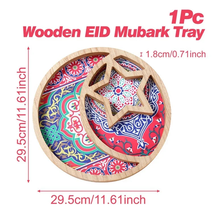 Ramadan Decoration Candy Snacks Tray EID Mubarak Decoration 2025 For Home Ramadan Kareem Islamic Muslim Party Eid Al Adha Gifts