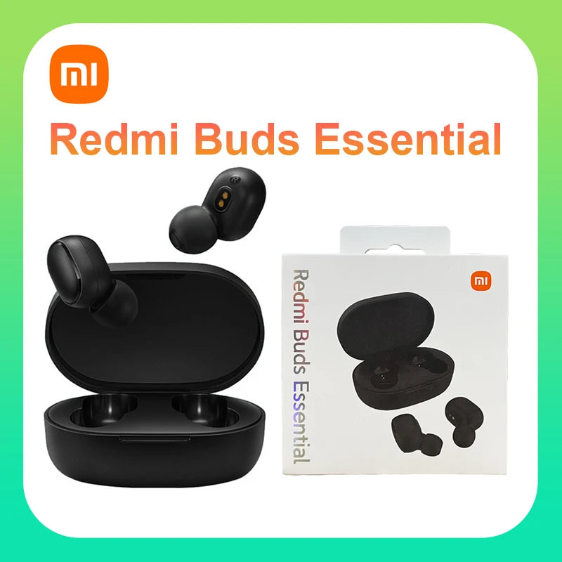 سماعات أذن Xiaomi Redmi Buds Essential Global Bluetooth مع ميكروفون، سماعات رأس لاسلكية كلاسيكية مع تحكم باللمس