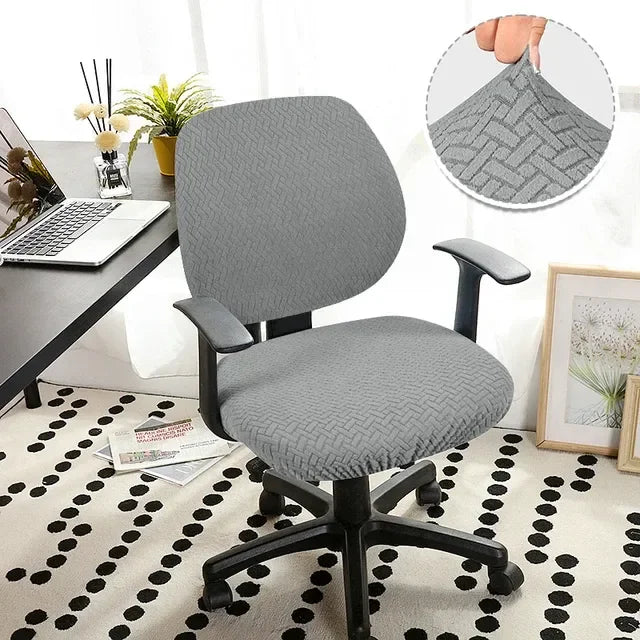 Luxurious Jacquard Stretch Slipcover for Office Chair - Elevate Your Workspace with Opulent, High-Quality Design. Experience Ult