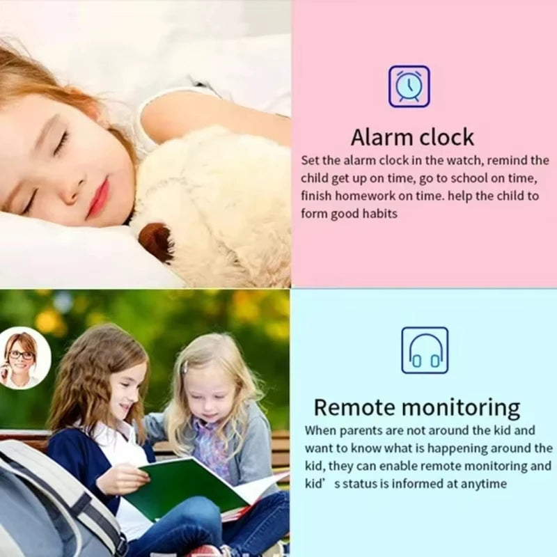 Kids Smart Watch SOS Phone Watch With 4G Sim Card Ip67 Waterproof Remote Photo For Children For Android IOS Children Gift 2025