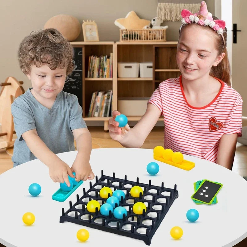 Kids Ball Bouncing Game Parent-child Interaction Board Game Jumping Connect Ball Toddler Toss Ball Game Fun Party Game Oracle