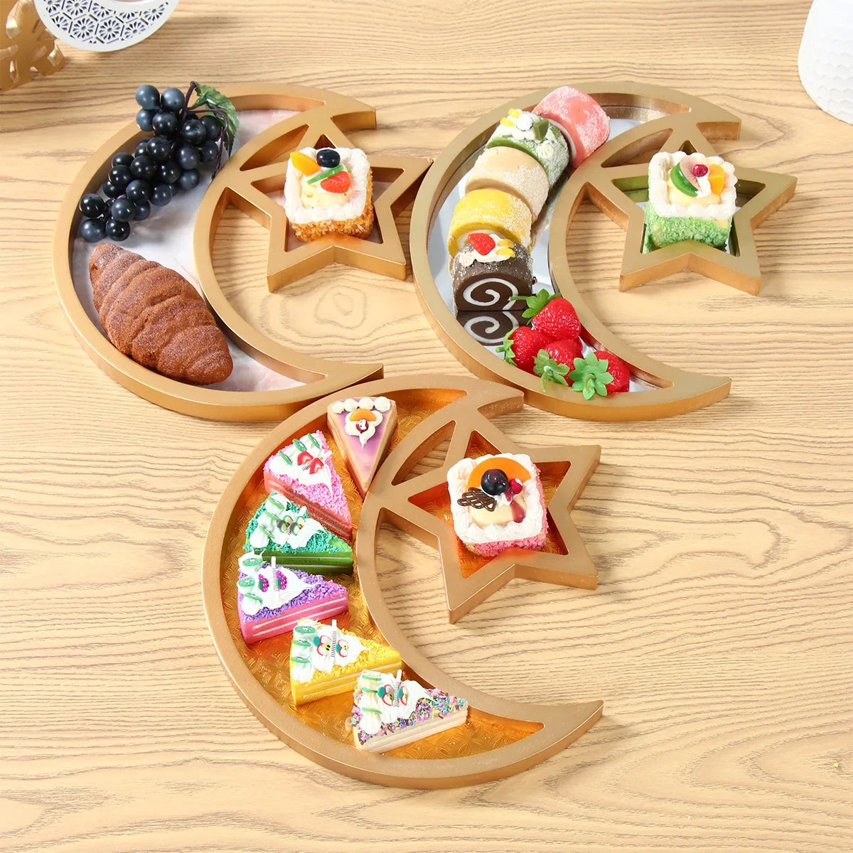 Ramadan Decoration Candy Snacks Tray EID Mubarak Decoration 2025 For Home Ramadan Kareem Islamic Muslim Party Eid Al Adha Gifts