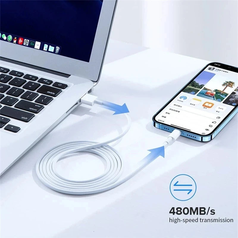 كابل USB أصلي بقوة 30 وات لهاتف Apple iPhone 14 13 12 11 Pro Max 7 8 Plus XS XR شحن سريع كابل USB C إلى iOS ملحقات الشاحن