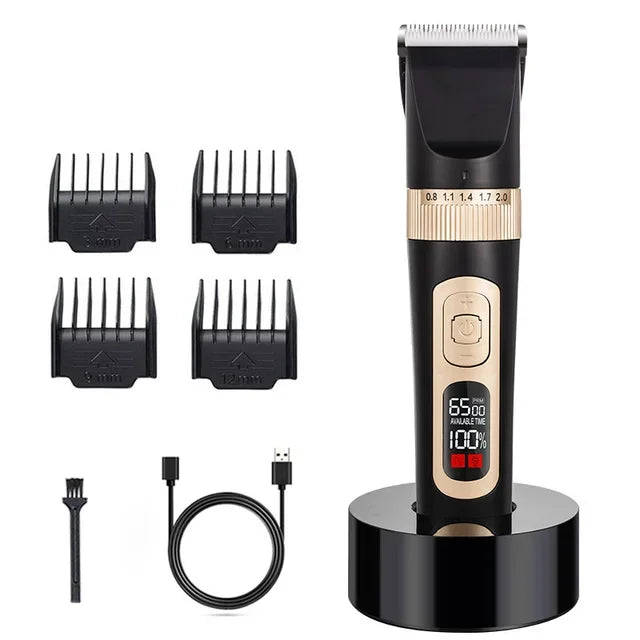 4 Speed Dog Clipper Rechargeable Pet Grooming and Care Power Display Dogs Hair Cutting Machine Professional Dog Hair Trimmer Pet