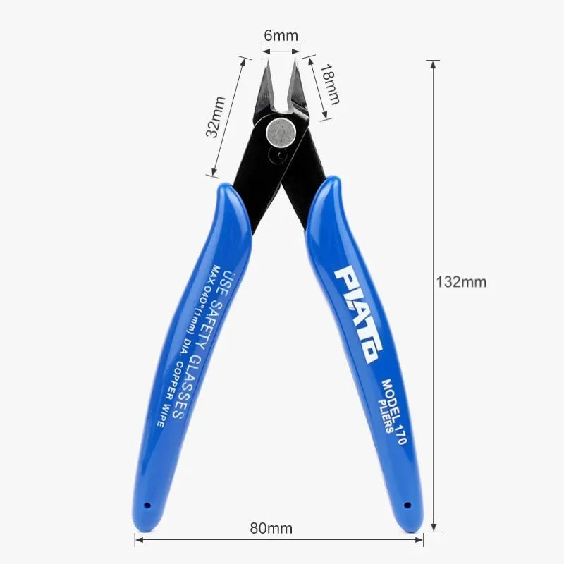 1PC 170 Wishful Clamp DIY Electronic Diagonal Pliers Side Cutting Nippers Wire Cutter 3D printer parts Hand Tools Fishing pliers