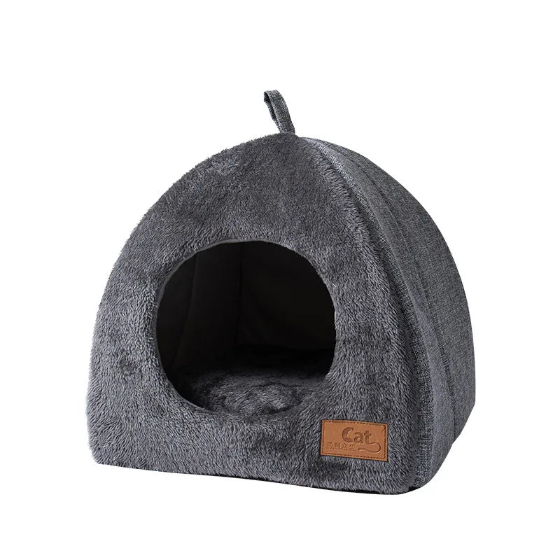 New Triangle Cat Nest Closed Cat House Pet Nest Warm Thickened Deep Sleep Kennel Pet Supplies Cat bed Cat mouse pad Cat climbing