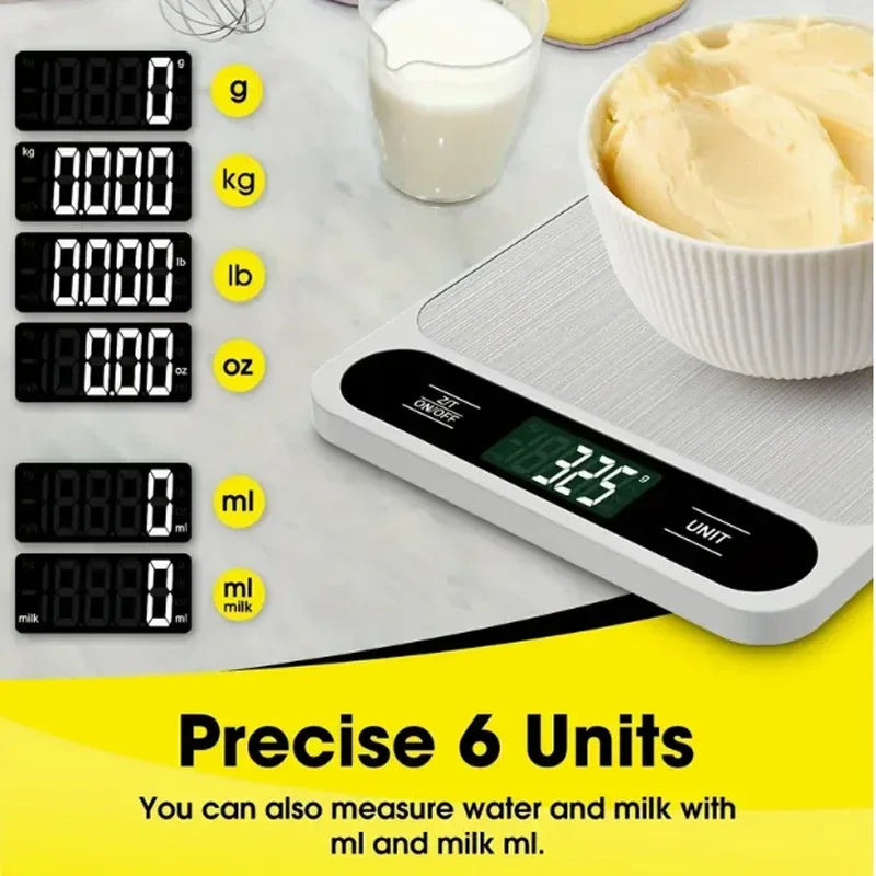 1pc Food Scale 22lb/10kg 5kg Digital Kitchen Scale Grams And Oz For Baking Cooking And Weight Loss 1g/0.04oz Precise Graduation