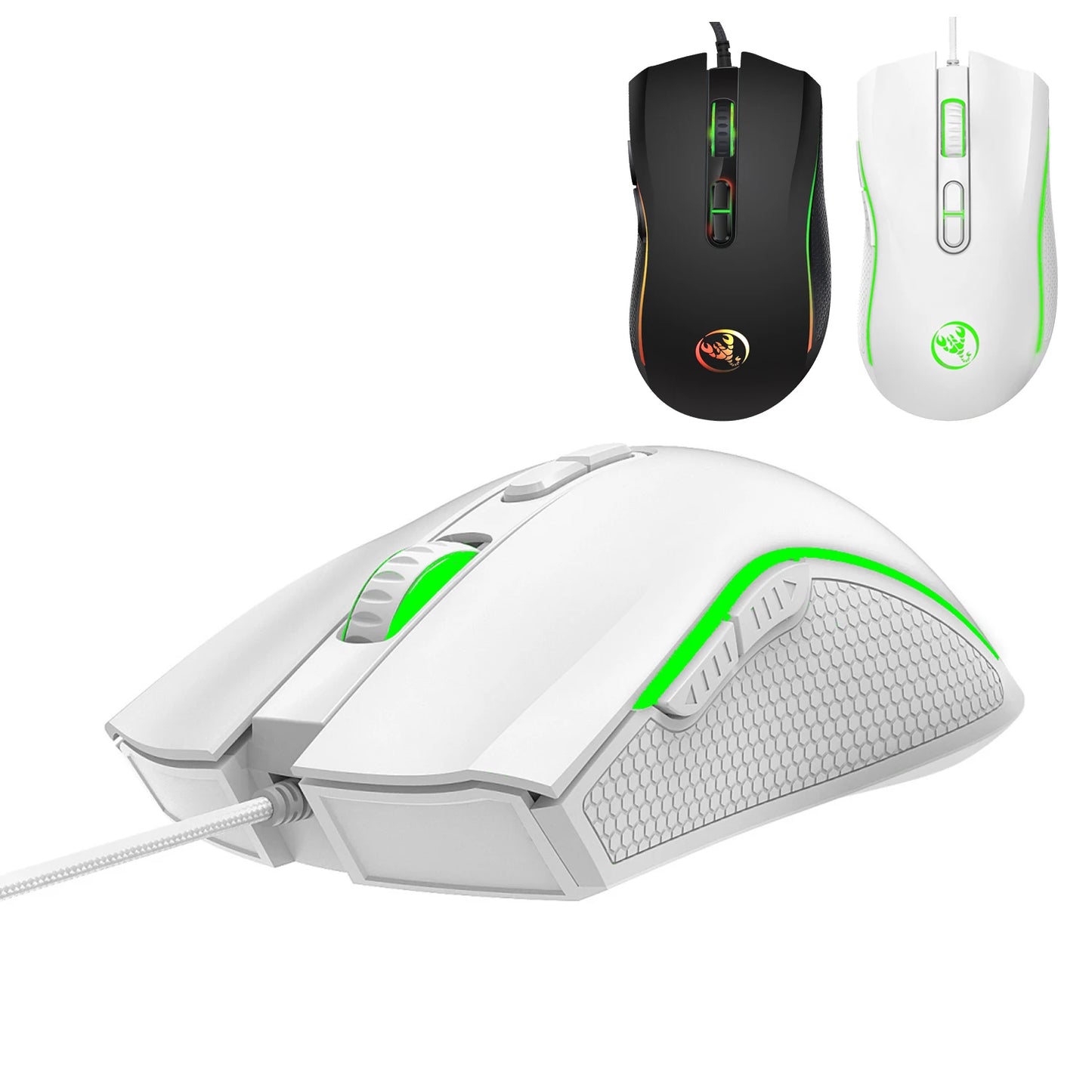 Popular choice HXSJ A869 optical ergonomic RGB ABS 4-level resolution adjustment wired gaming mouse for laptop and PC