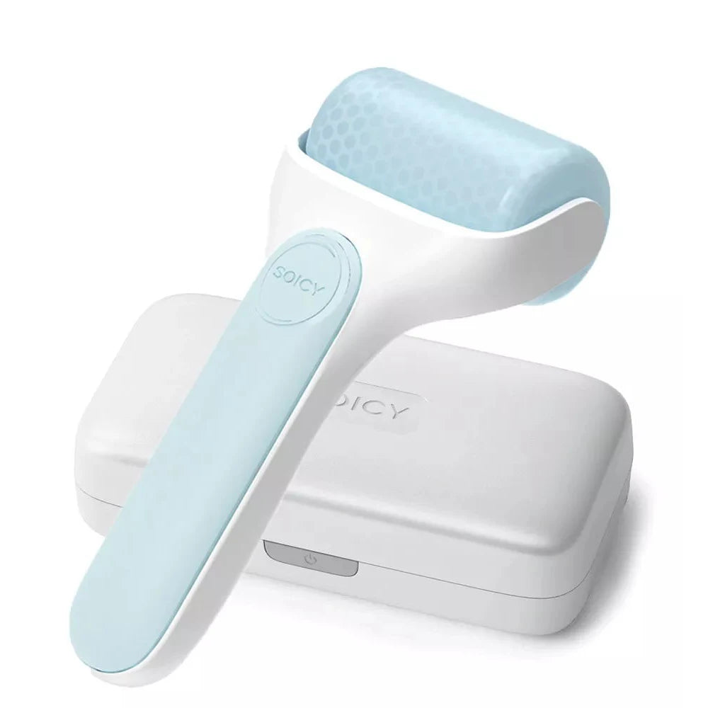 بكرة ثلج أصلية للعناية بالبشرة للوجه SOICY S20 Derma Cooler Massager لشد الوجه وإزالة أضرار أشعة الشمس والاحمرار والألم