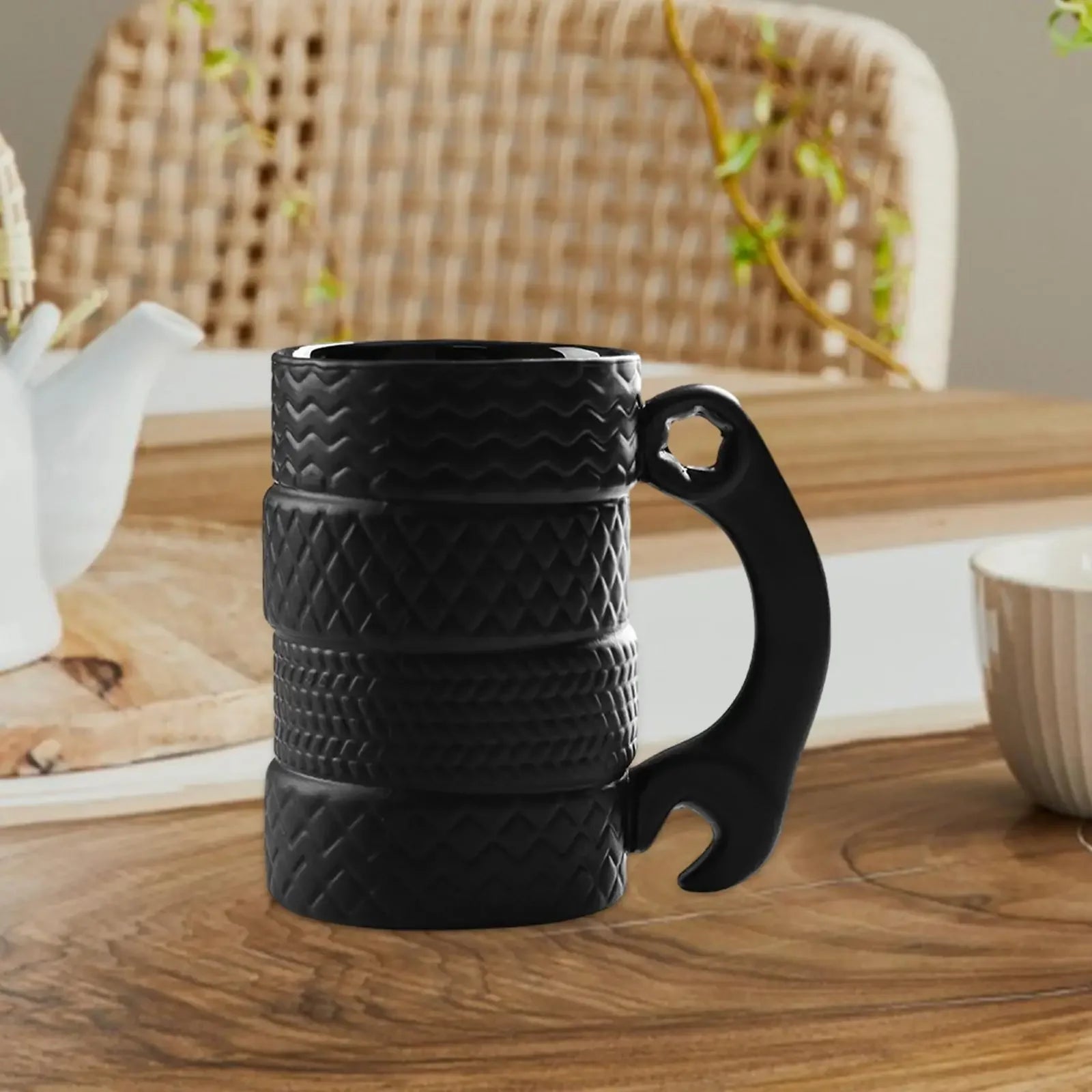 Wheel Tire Coffee Mug Drinkware Birthday Gift Unique with Handle Collections Breakfast Cup for Car Lovers Beverage Cup Creative