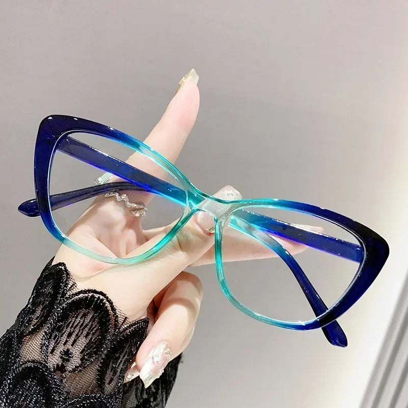 Fashion Ladies Reading Glasses Women Men Trendy Luxury Design Presbyopia Eyeglasses Cat Eye Anti-blue Light Eyewear for Female