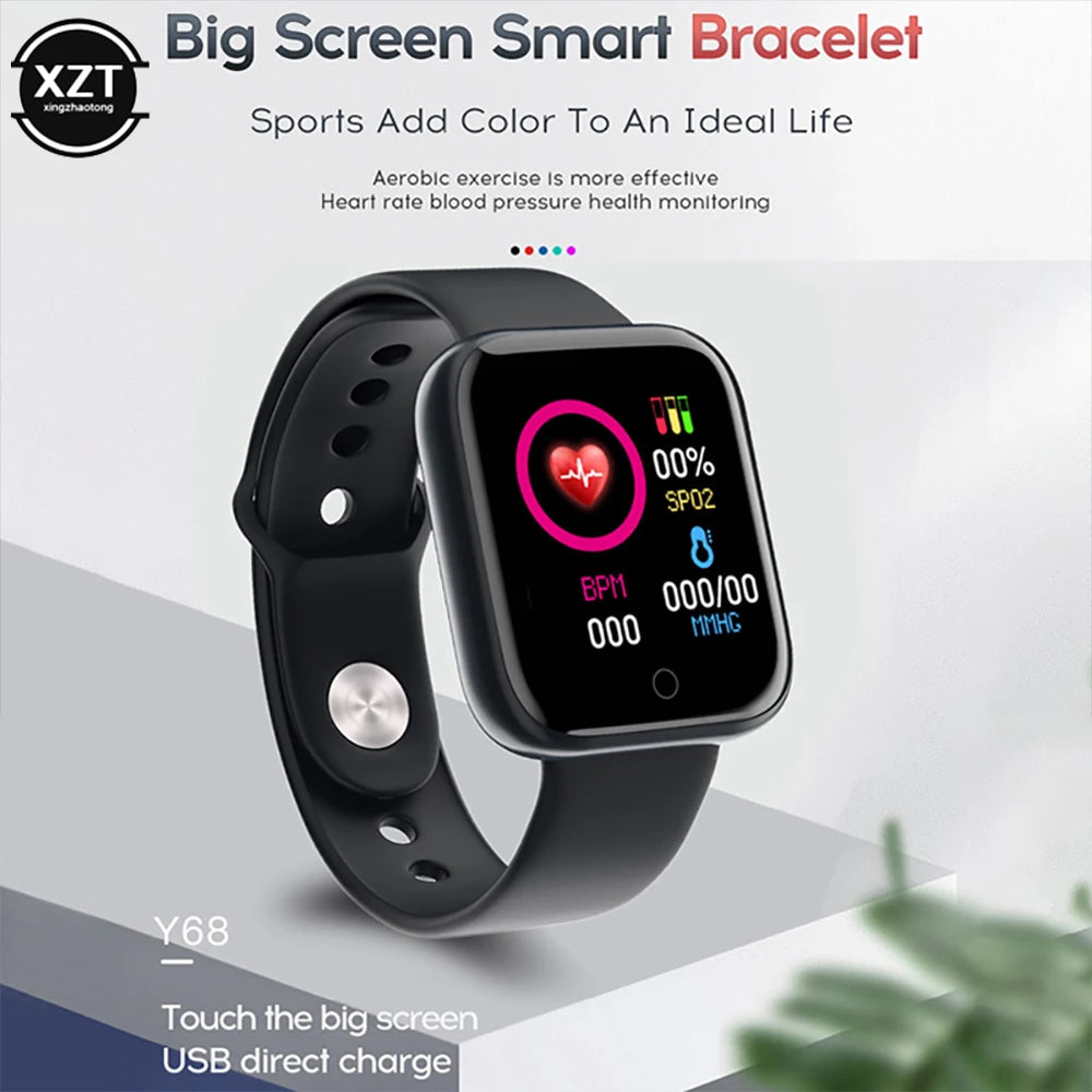 Y68 Color Screen Smart Bracelet Women's Men's Smart Watch D20 Heart Rate Blood Pressure Detection Multi-function Watch Bracelet